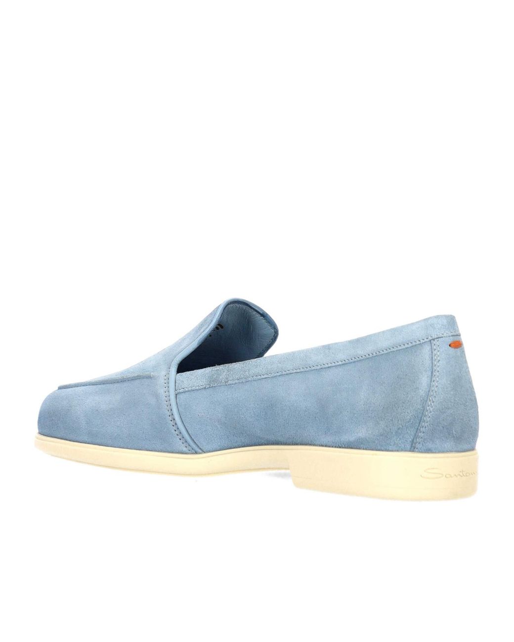 Santoni Blue Slip-On Flat Shoes