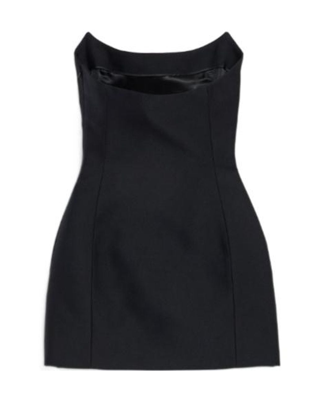 Balenciaga Black Bustier Mini Dress