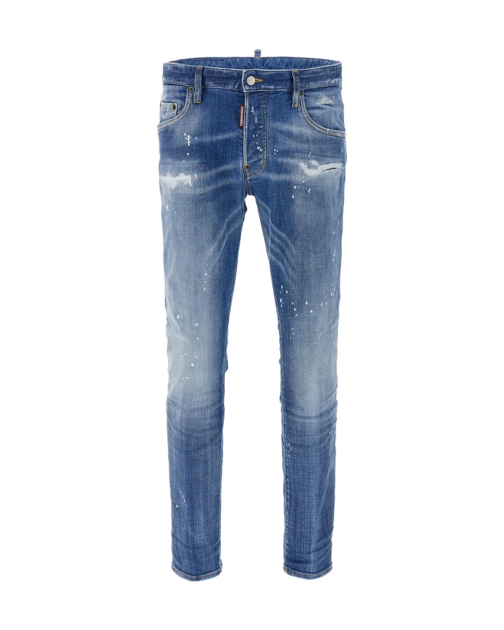 DSquared² Blue Distressed Skinny Jeans for men