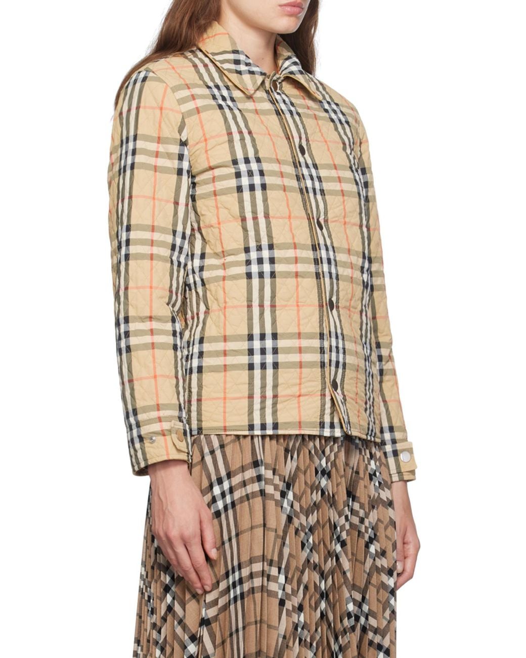 Burberry Natural Checked Quilted Reversible Jacket