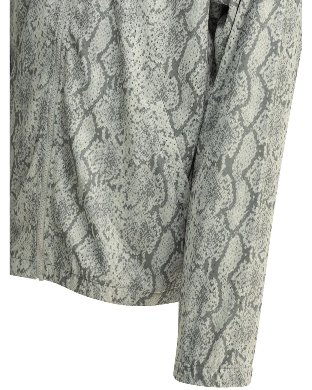 Stussy Gray Stüssy Zip-Up Patterned Hoodie for men