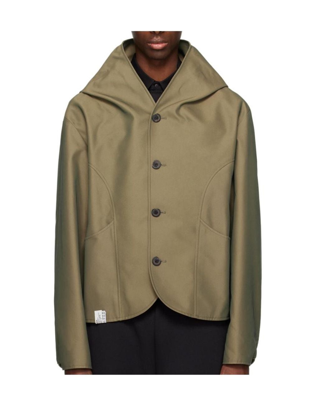 Adererror Green Buttoned Long-Sleeve Casual Jacket for men