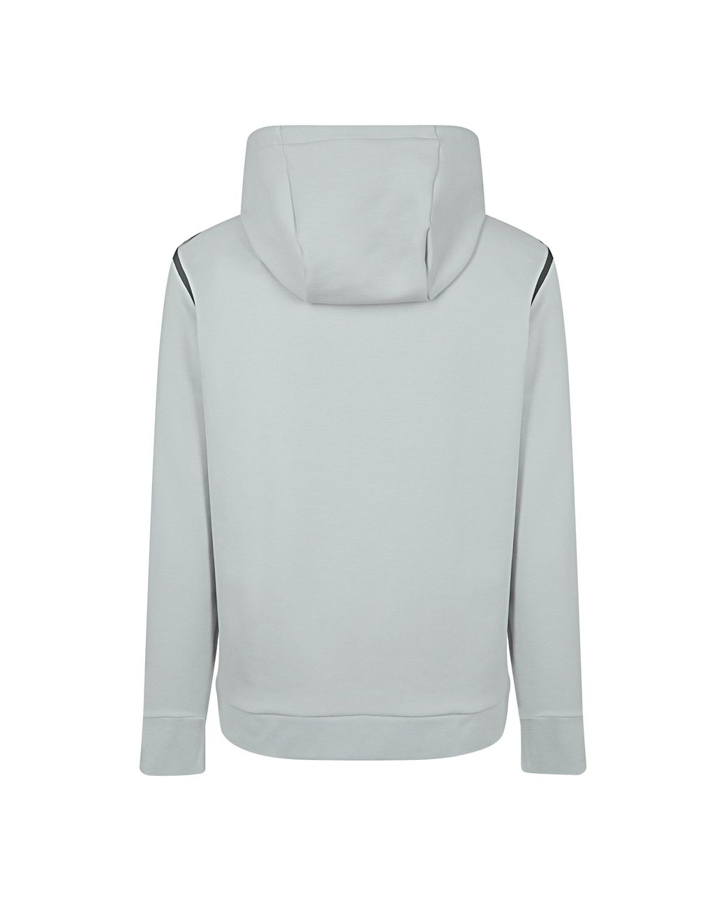Boss Gray Contrast Trim Logo Zip-Up Hoodie for men