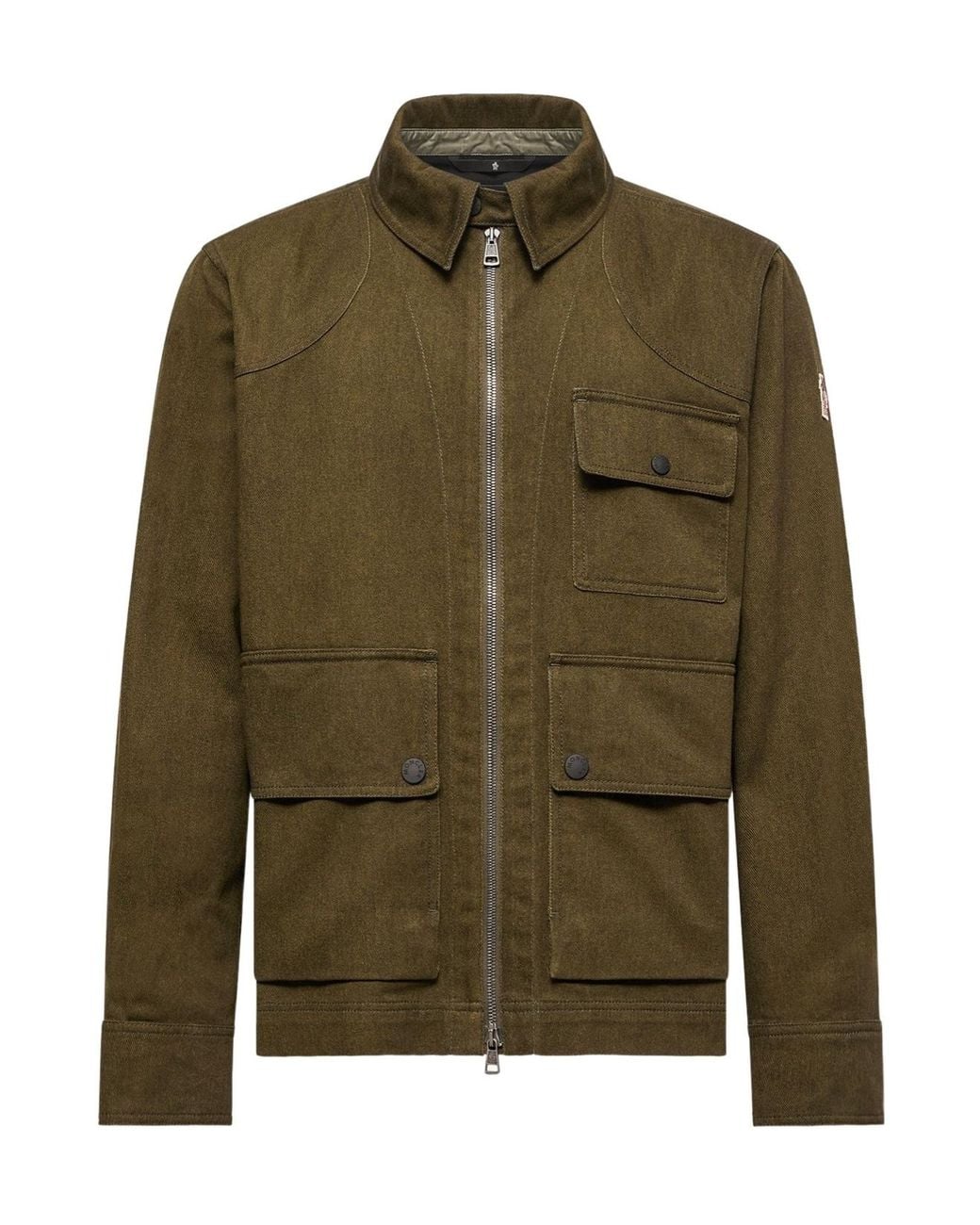 Moncler Green Cotton Long Sleeve Shirt for men