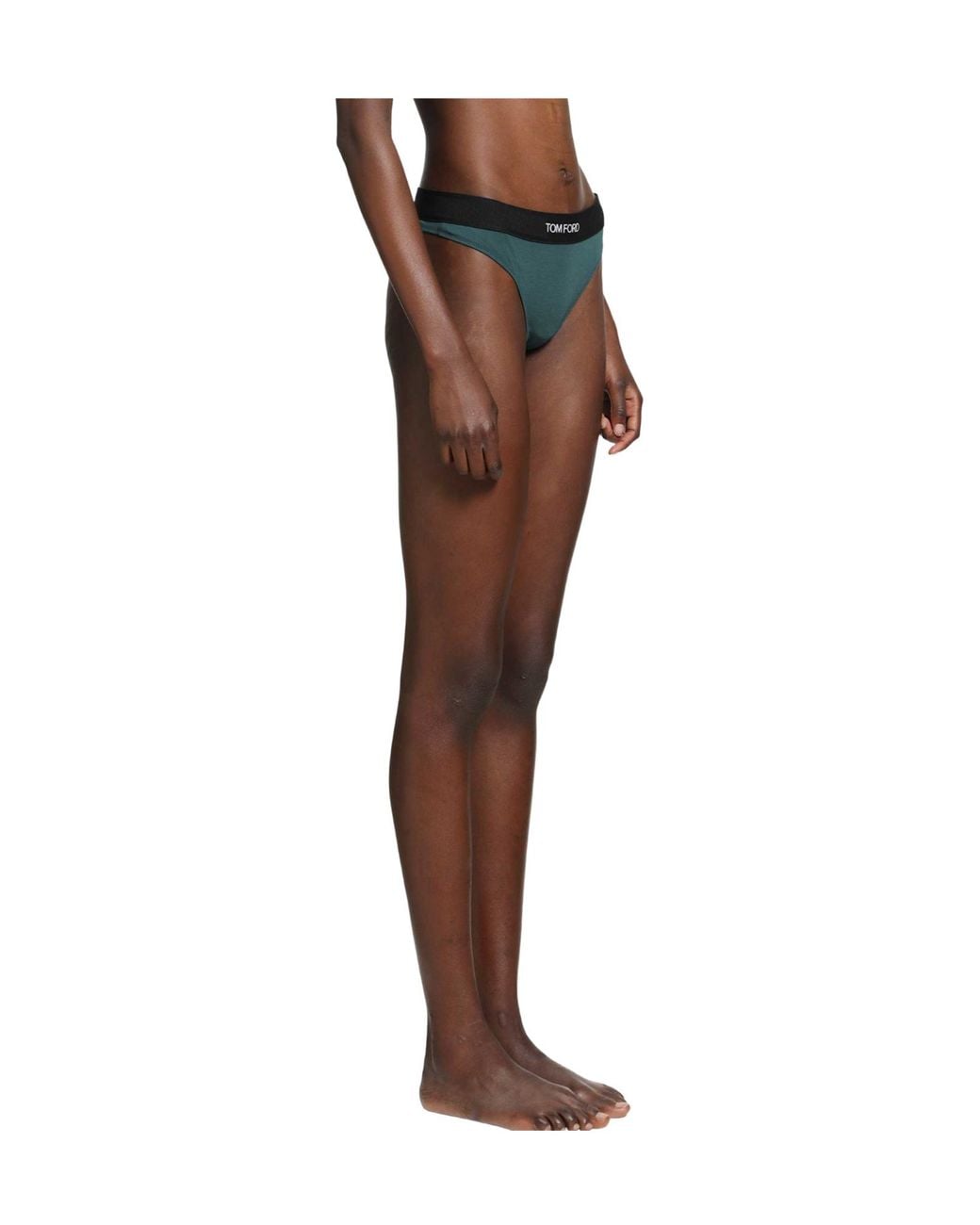 Tom Ford Black Logo Waist Thong