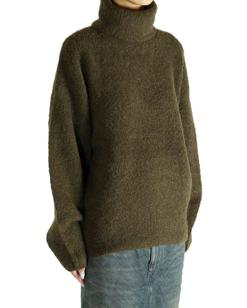 Totême Green Long-Sleeved Sweater
