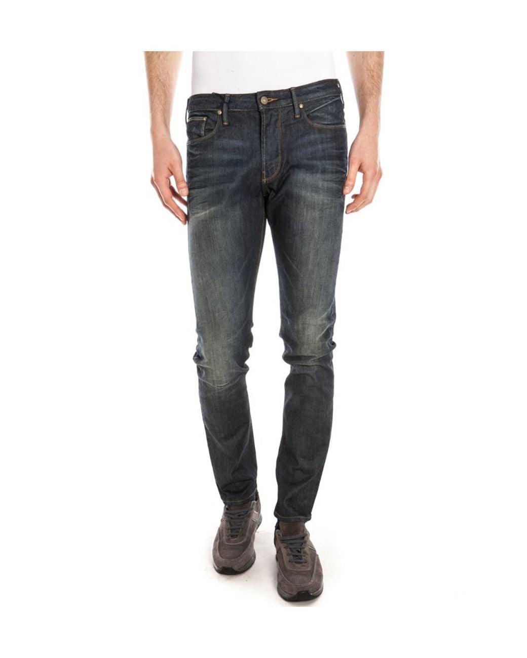 Armani Jeans Gray Logo Jeans for men
