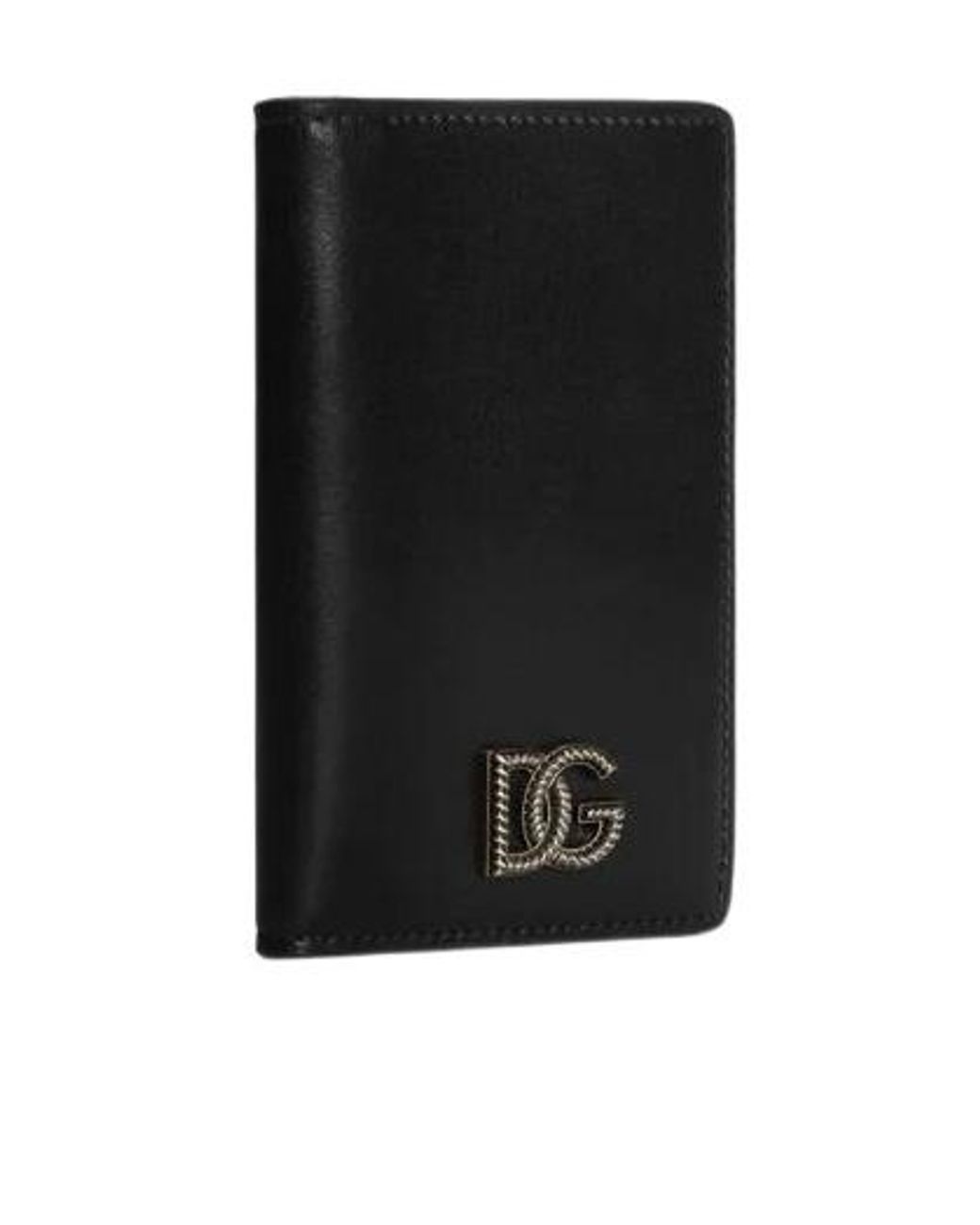 Dolce & Gabbana Black Dg Logo Plaque Card Holder for men