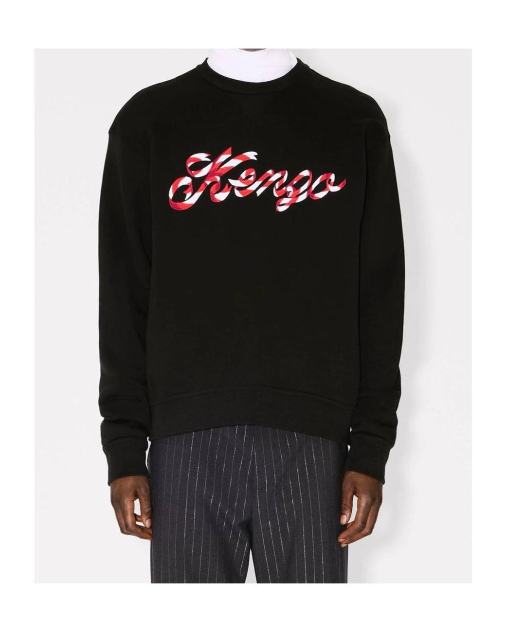 KENZO Black Winter Holidays' Embroidered Sweatshirt for men
