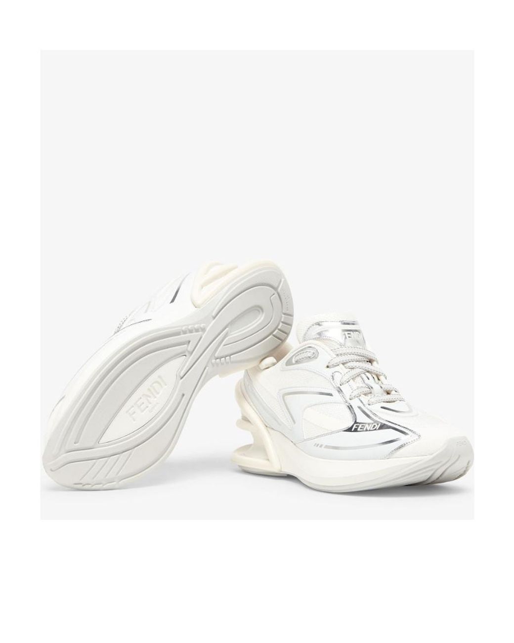 Fendi White First 1 Low-Top Sneakers