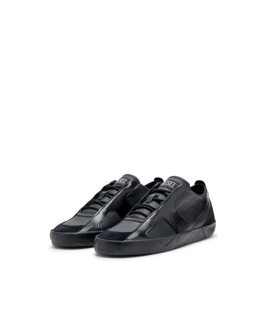 DIESEL Black S-Slante-D-Sneakers for men