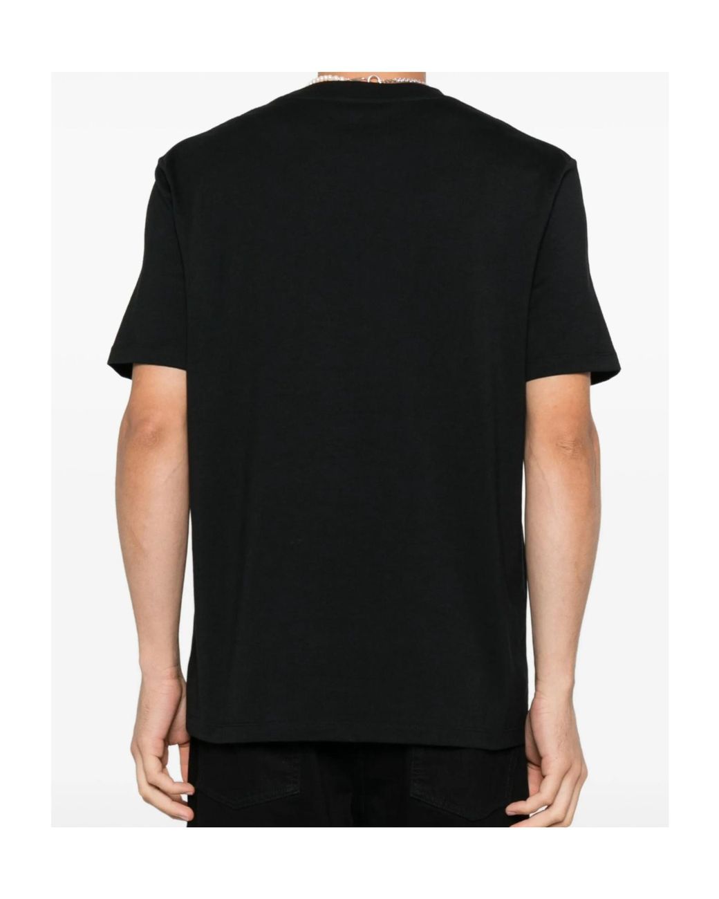 Balmain Black Logo Motif Crewneck T-Shirt for men