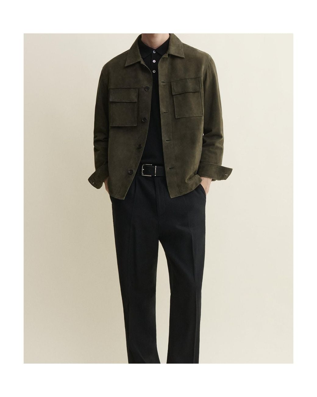 Arma Green Mex Suede Shirt Jacket for men