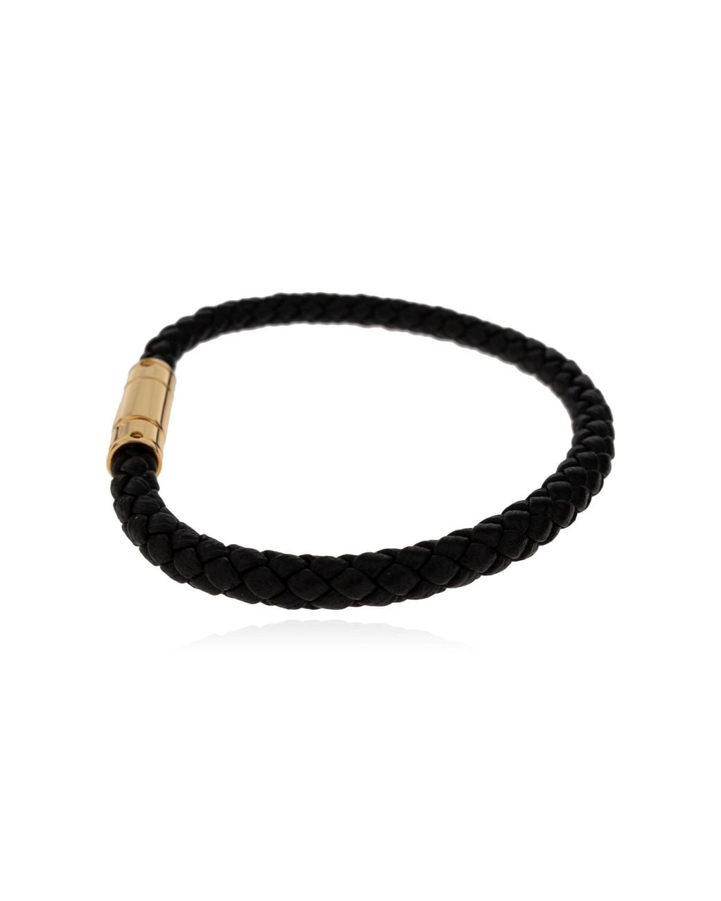 Tom Ford White Braided Leather Bracelet for men