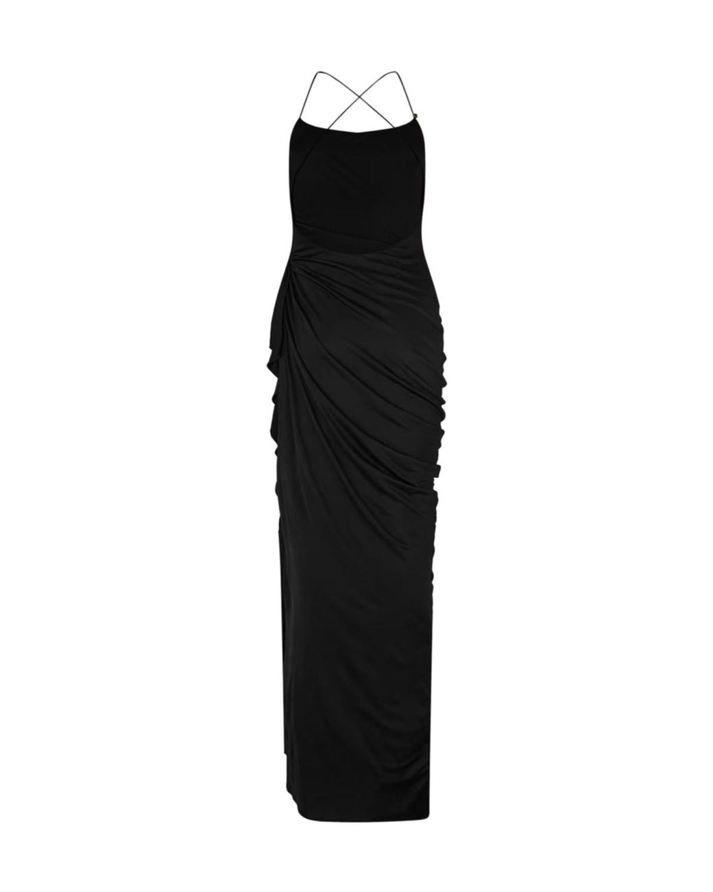 Versace Black Spaghetti Strap Dress