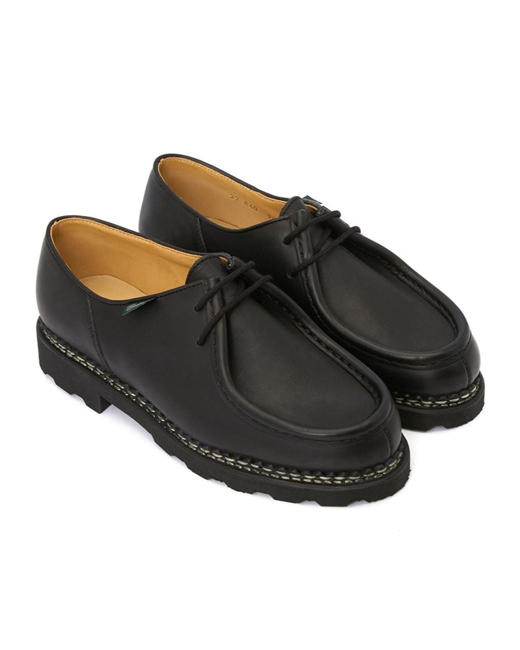 Paraboot Black Michael Lace-Up Derby Shoes for men