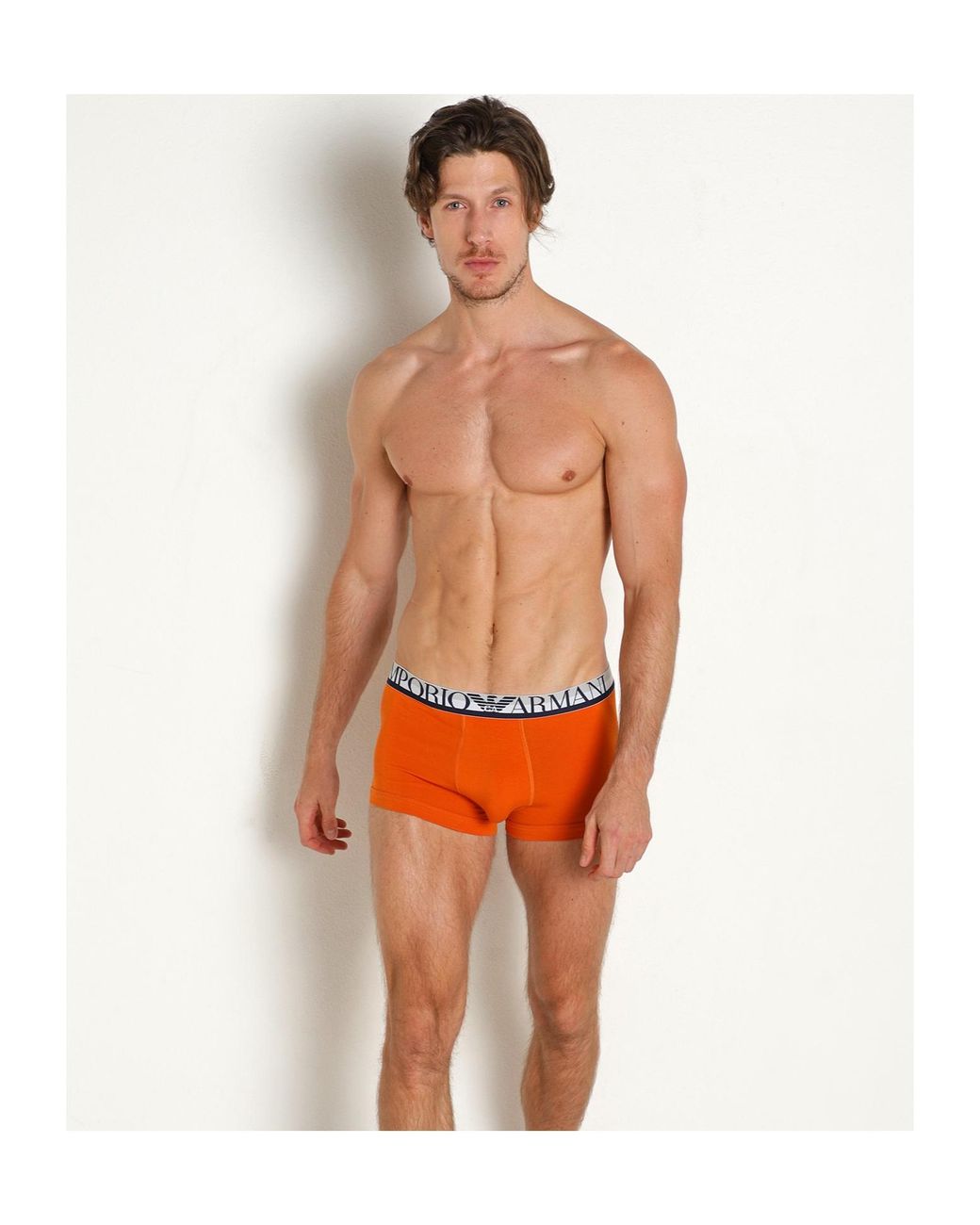 Emporio Armani Orange Elastic Waist Underwear for men
