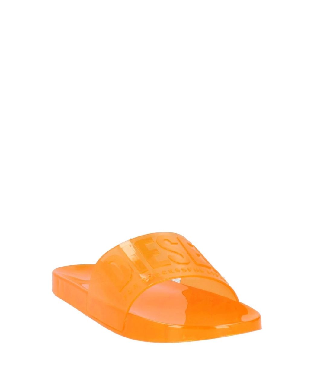 DIESEL Orange Simple Rubber Slippers
