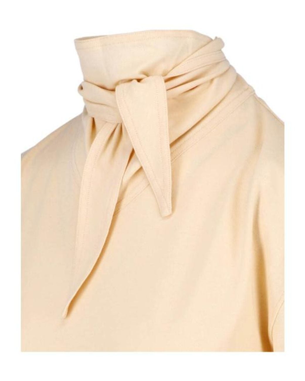 Lemaire Natural Jersey Crepe Long-Sleeve Scarf Top