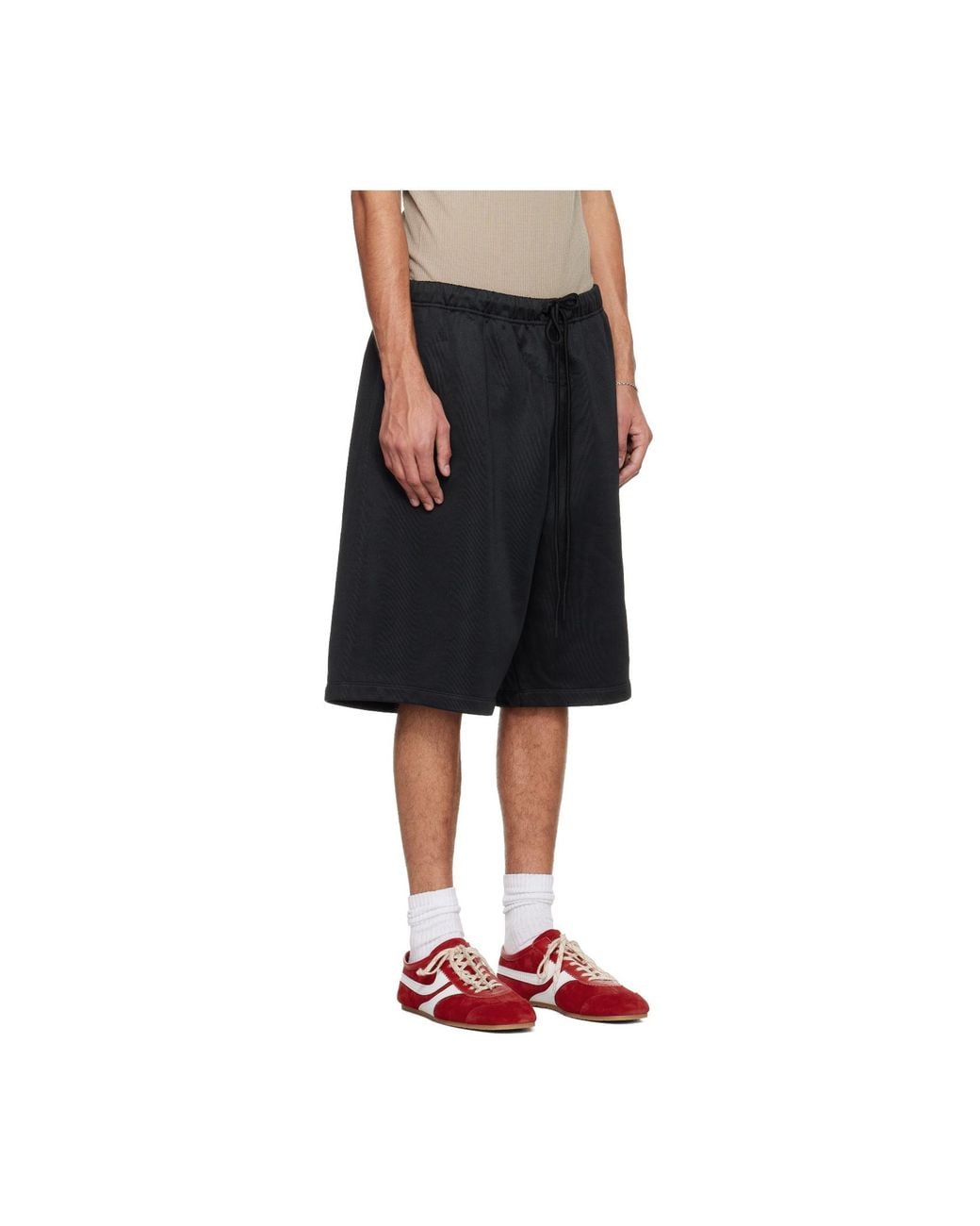 Fear Of God Black Elasticated Waistband Drawstring Shorts for men