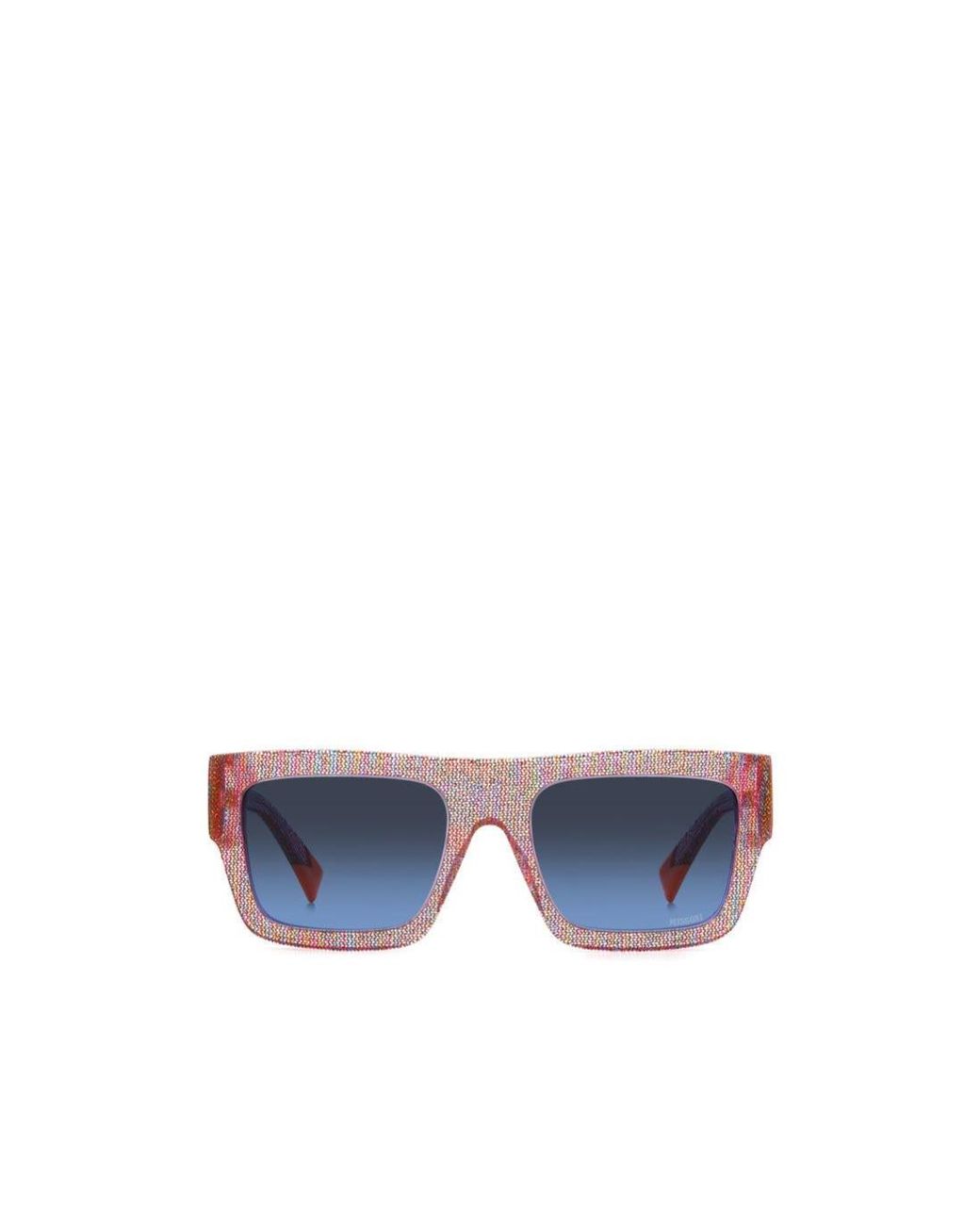 Missoni Blue Geometric Frame Sunglasses