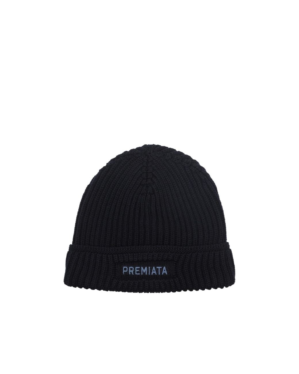 Premiata Blue Cuffed Knit Hat for men