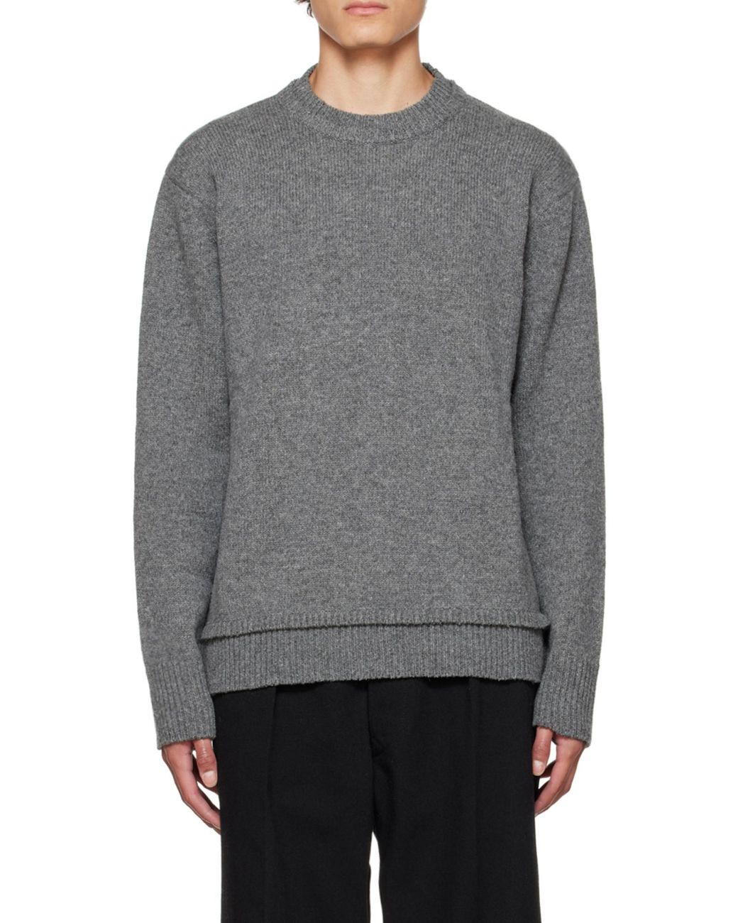 Maison Margiela Gray Classic Crewneck Jumper for men