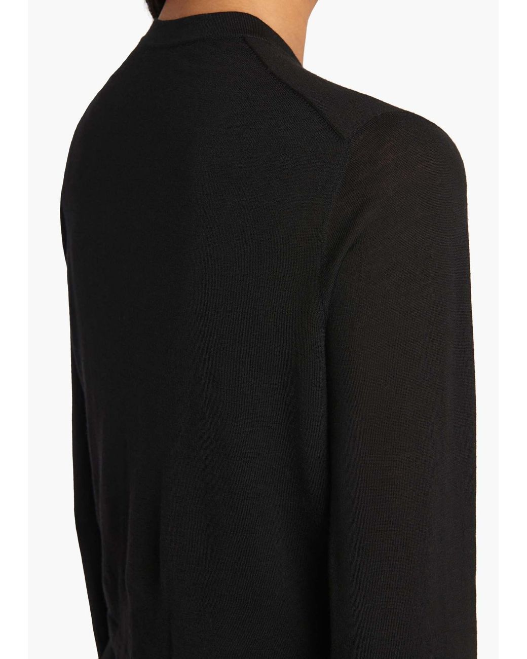 Khaite Black Long Sleeved Buttoned Cardigan
