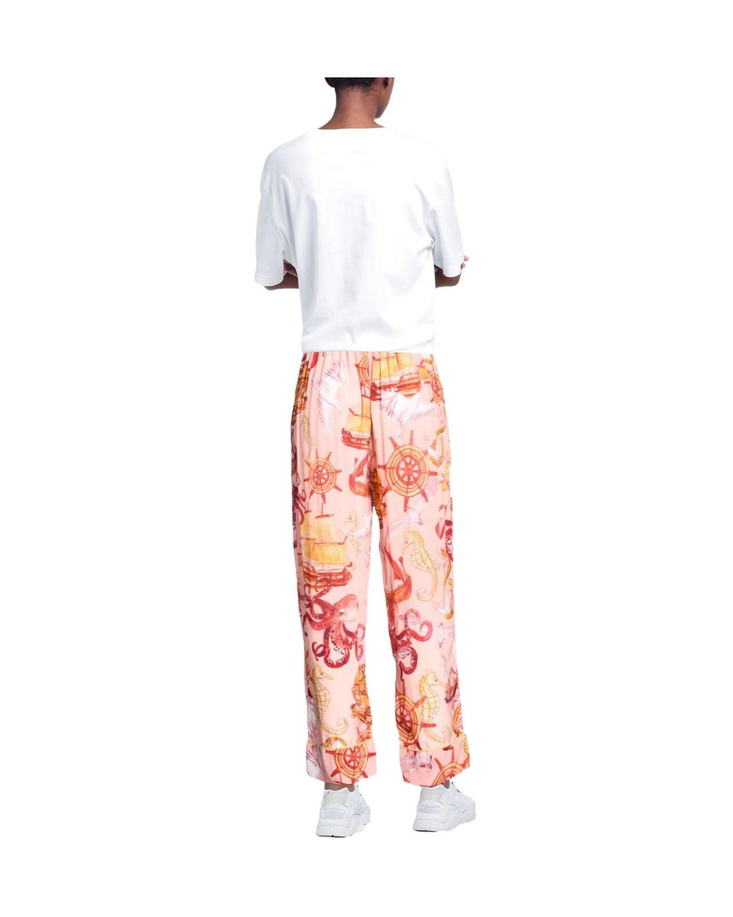 Farm Rio Red Colorful Casual Pants