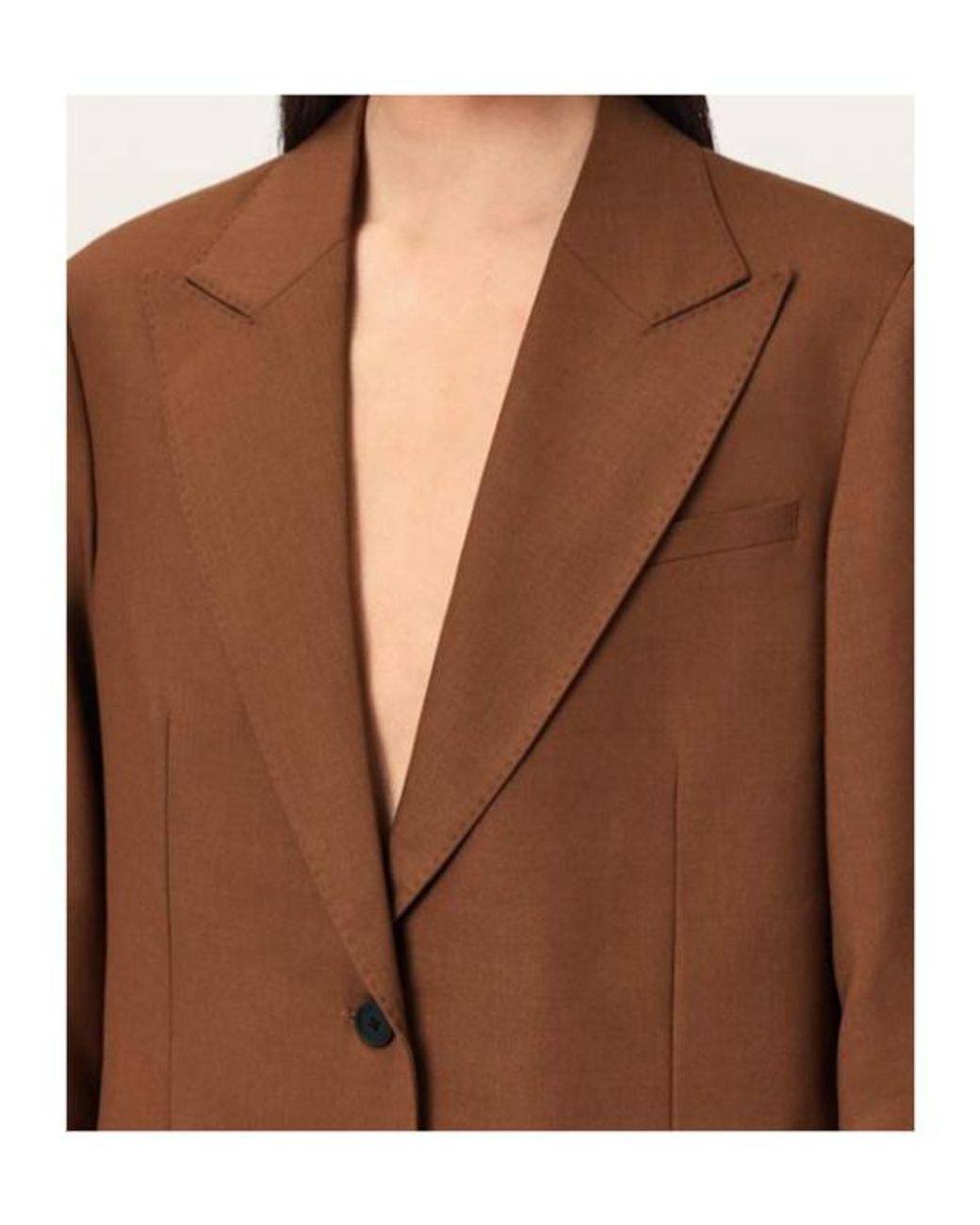 AllSaints Brown Beck Single-Breasted Blazer