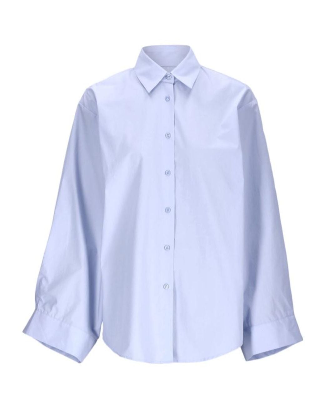 Frankie Shop Blue Tila Wide Sleeve Shirt