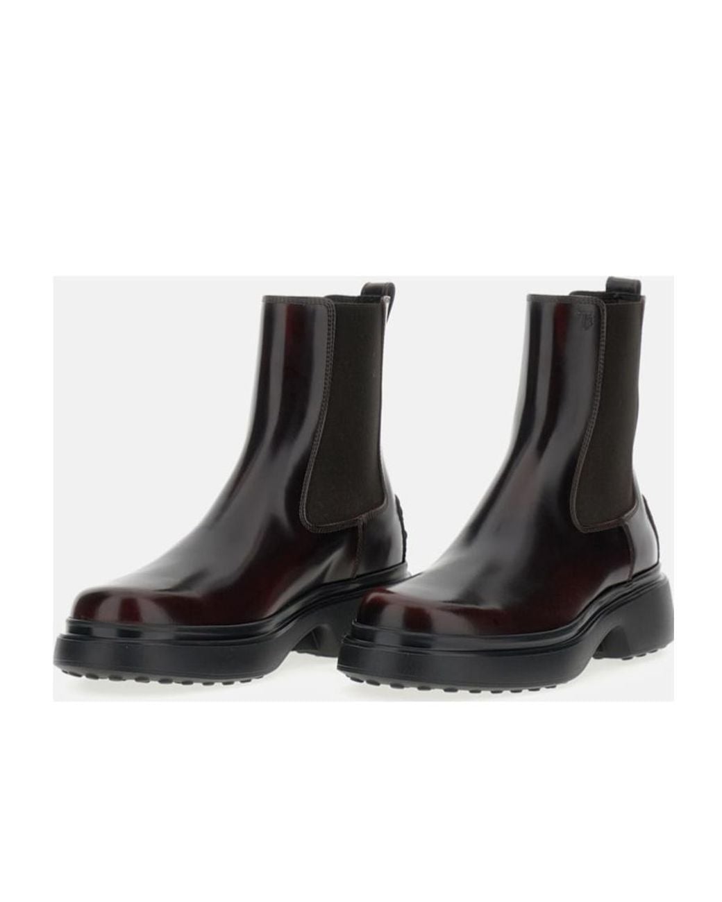 Tod's Black Round-Toe Slip-On Boots