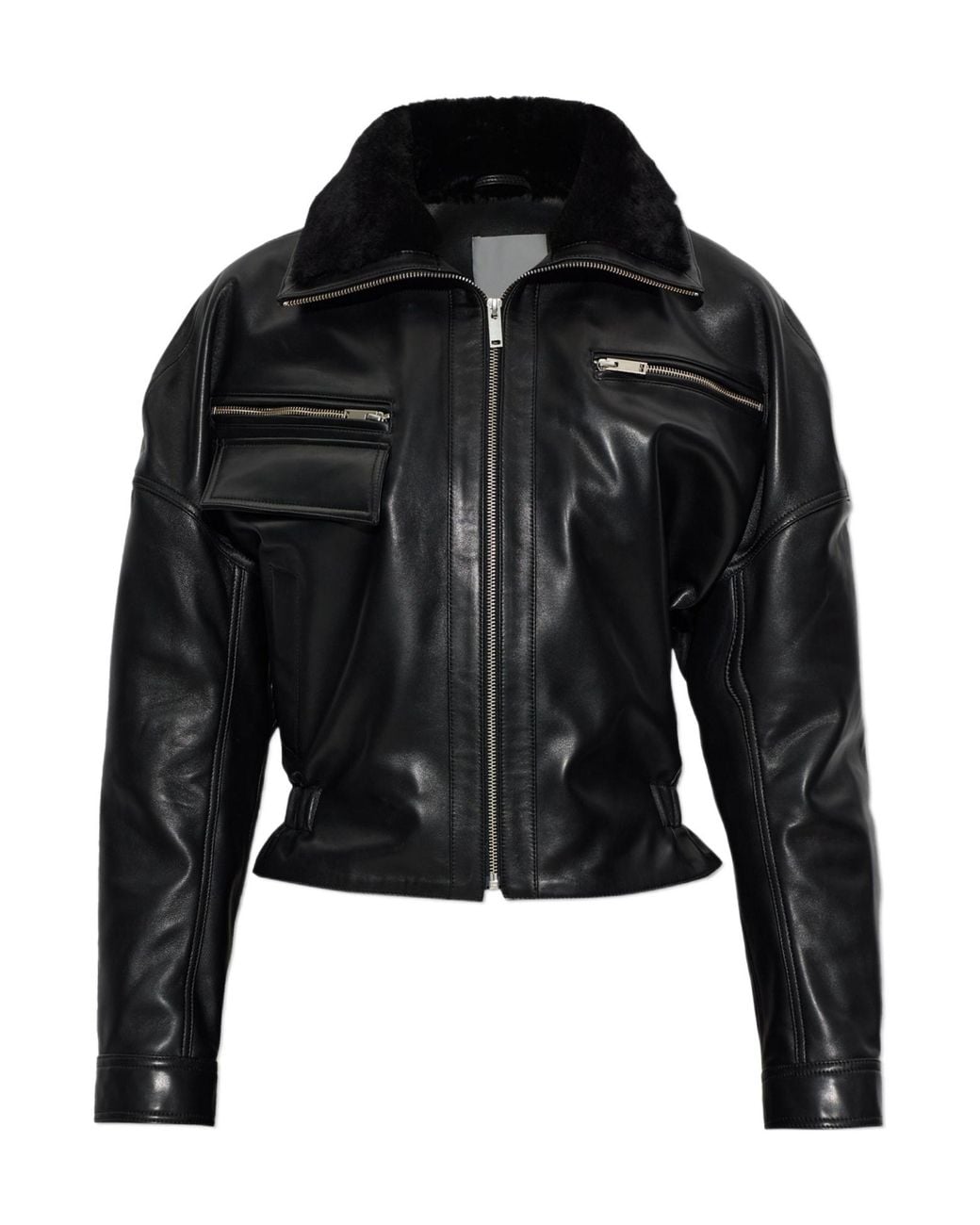 Christopher Esber Black Long-Sleeve Zip-Up Jacket