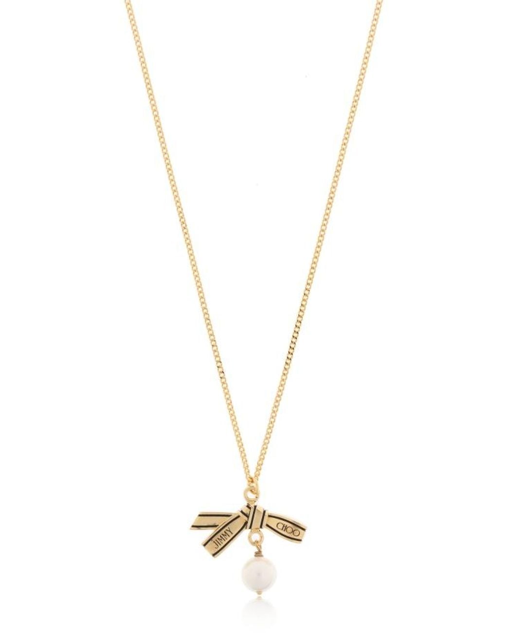 Jimmy Choo Metallic Brass Necklace