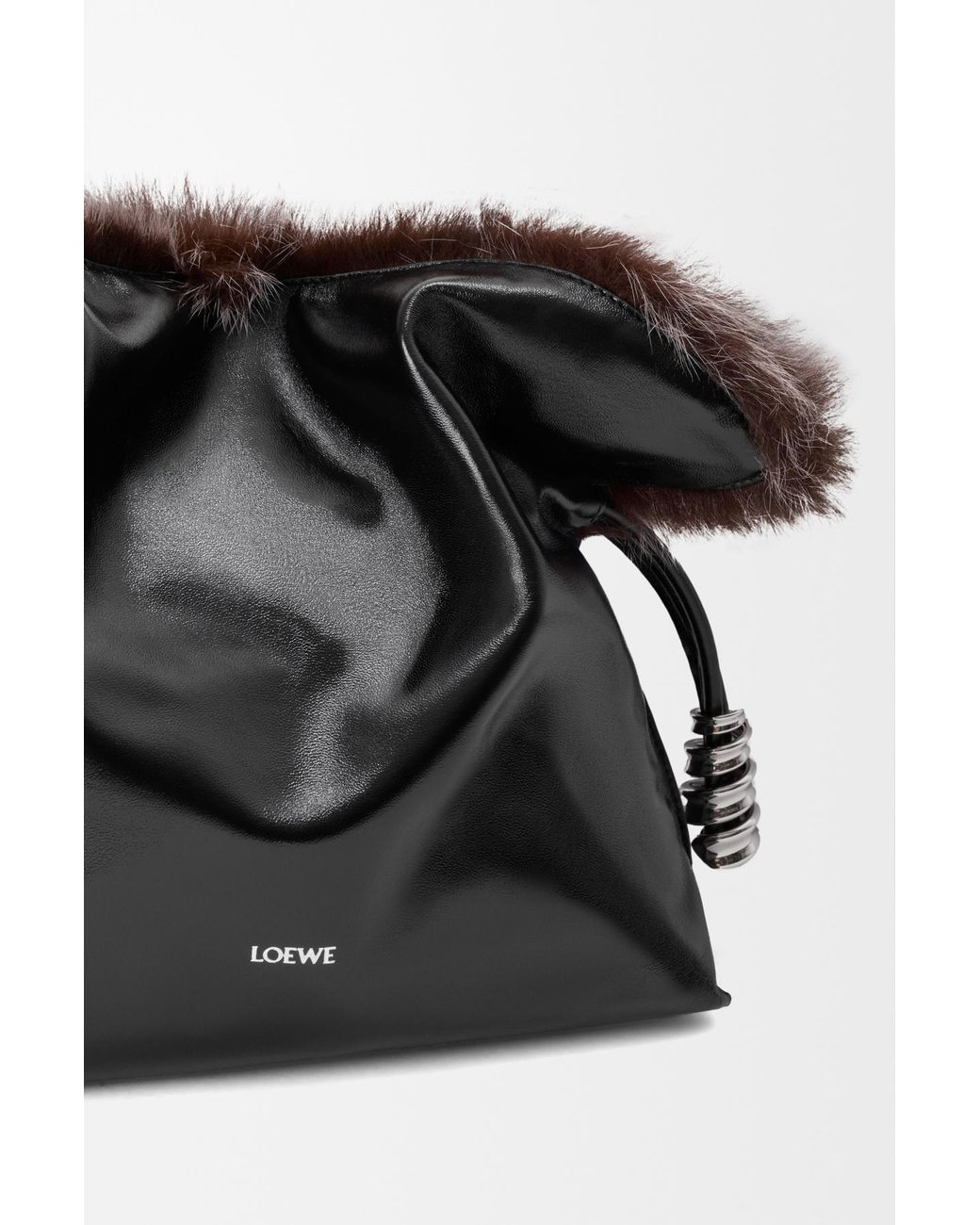 Loewe Black Medium Flamenco Clutch