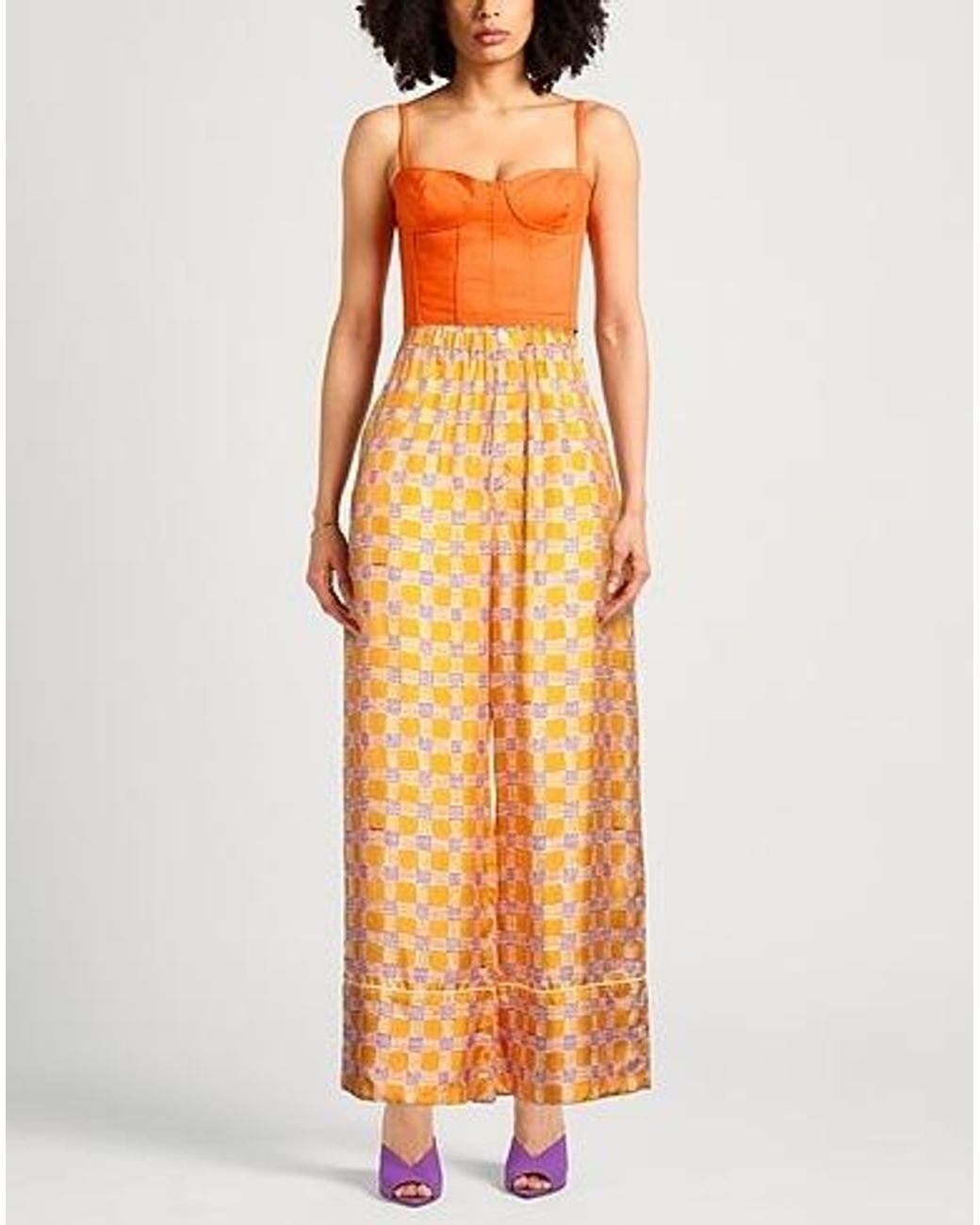 Marni Metallic Checked Casual Pants