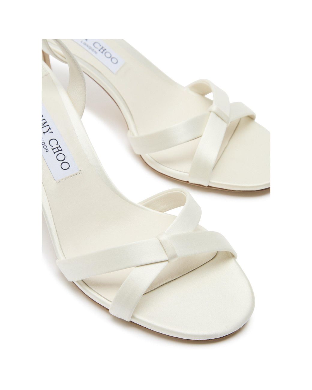 Jimmy Choo White Satin Sandals