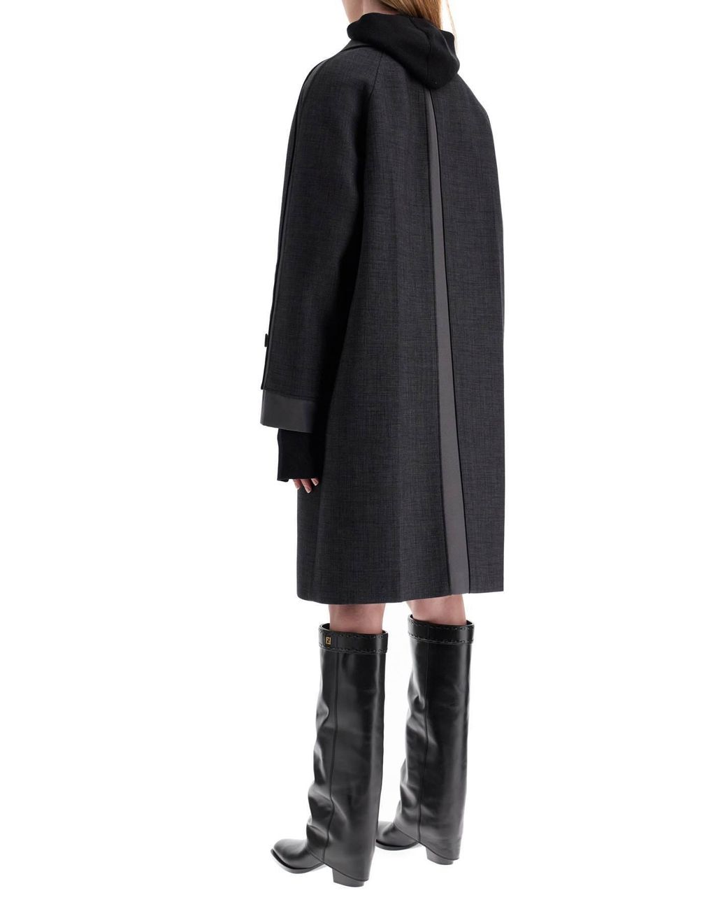 Fendi Blue Double Layer Overcoat