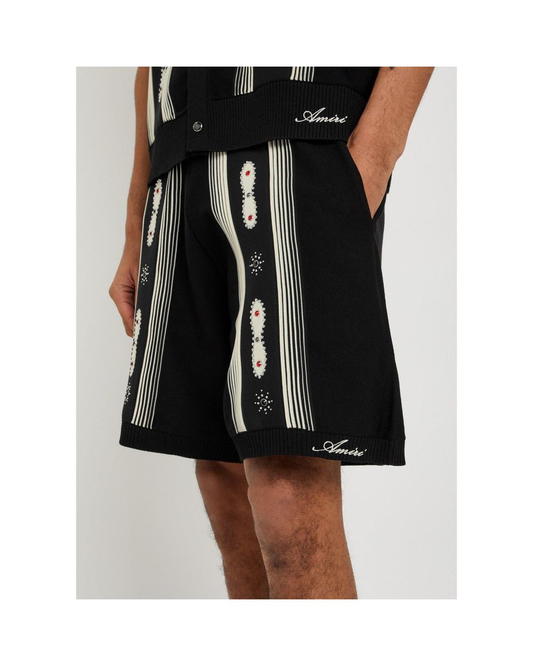 Amiri Black Simple Wool Shorts for men