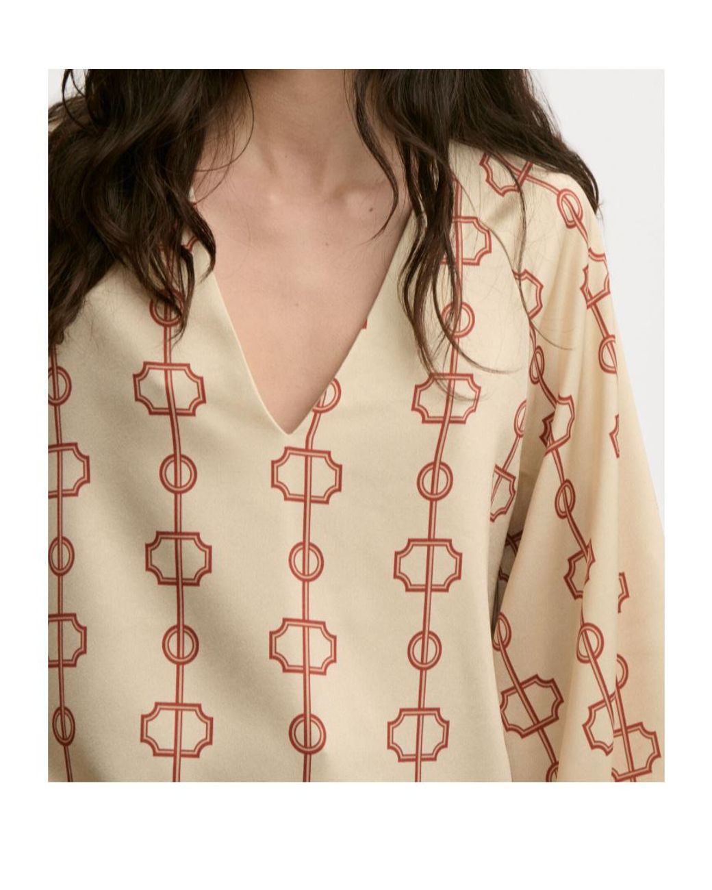 By Malene Birger Natural Salia Printed Top