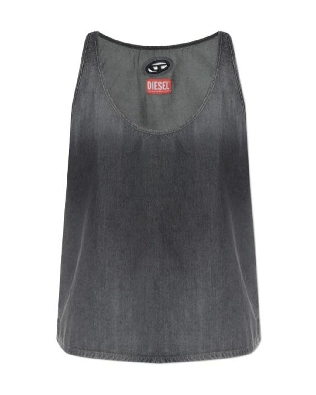DIESEL Gray De Misy S Cut Out Logo Top
