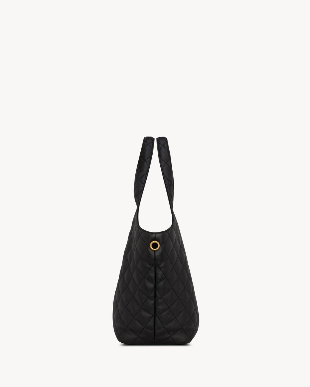 Saint Laurent Black Icare Quilted Nappa Leather Tote