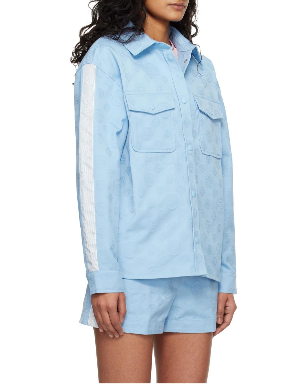 Casablanca Blue Monogram Jacquard Shirt