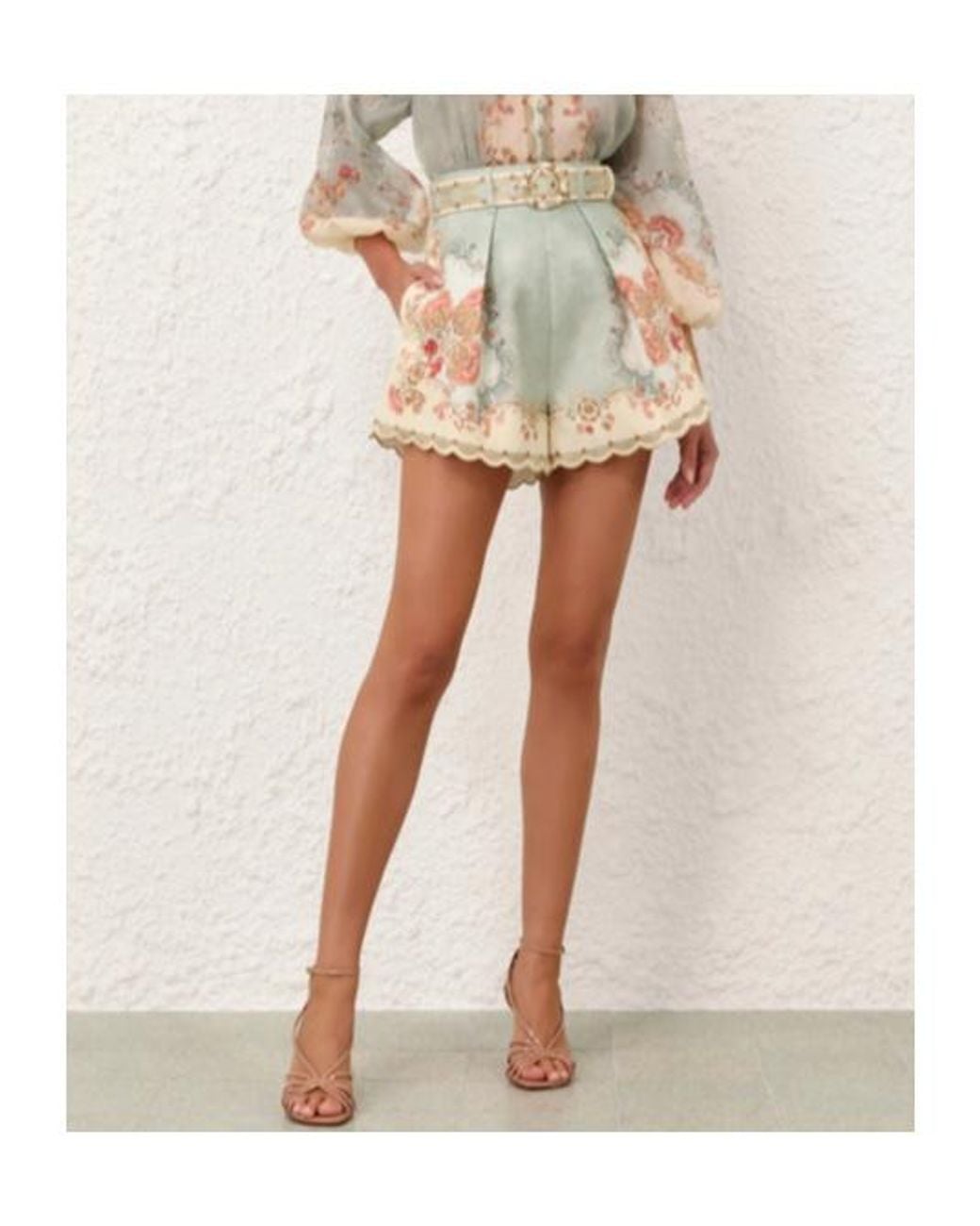 Zimmermann Multicolor Daylight Floral-Print Tuck Shorts