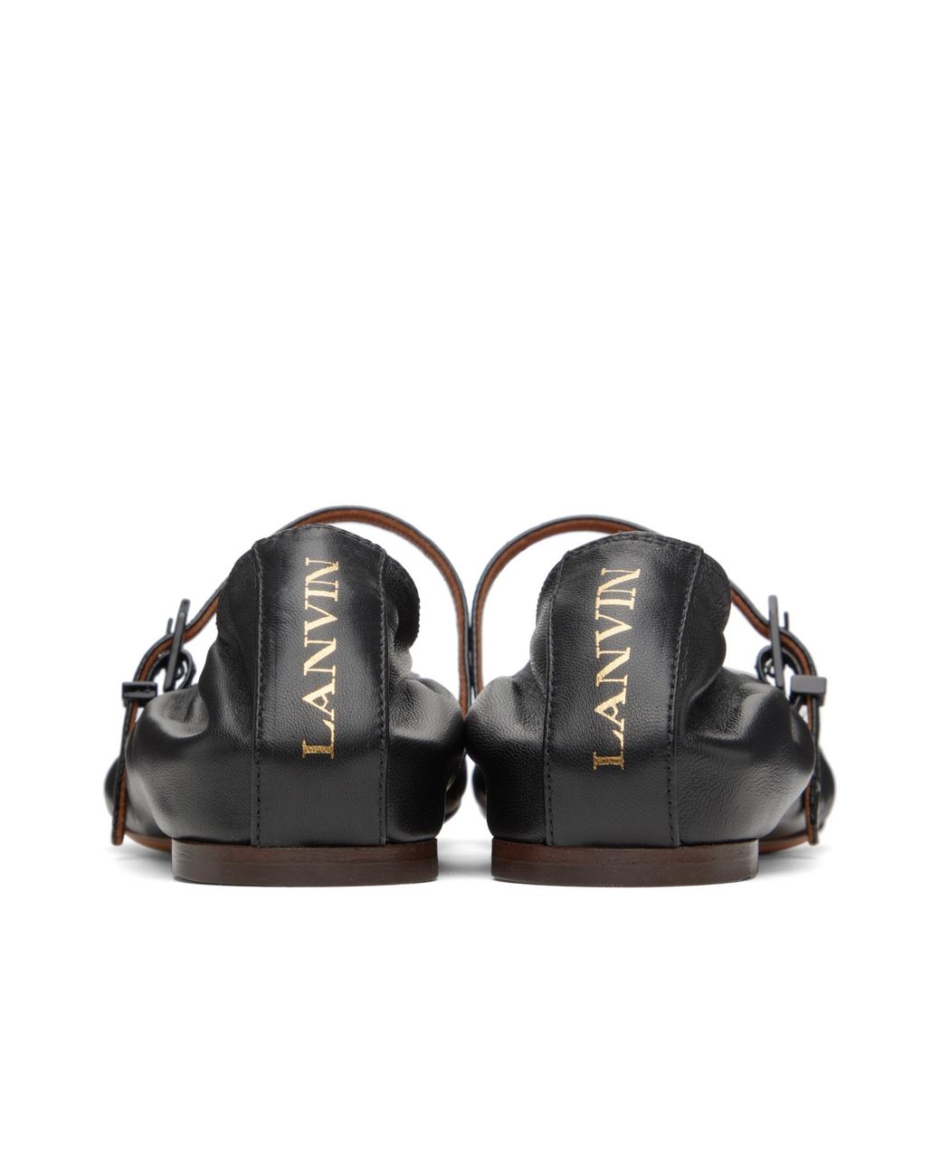 Lanvin Black Logo Mary Jane Shoes