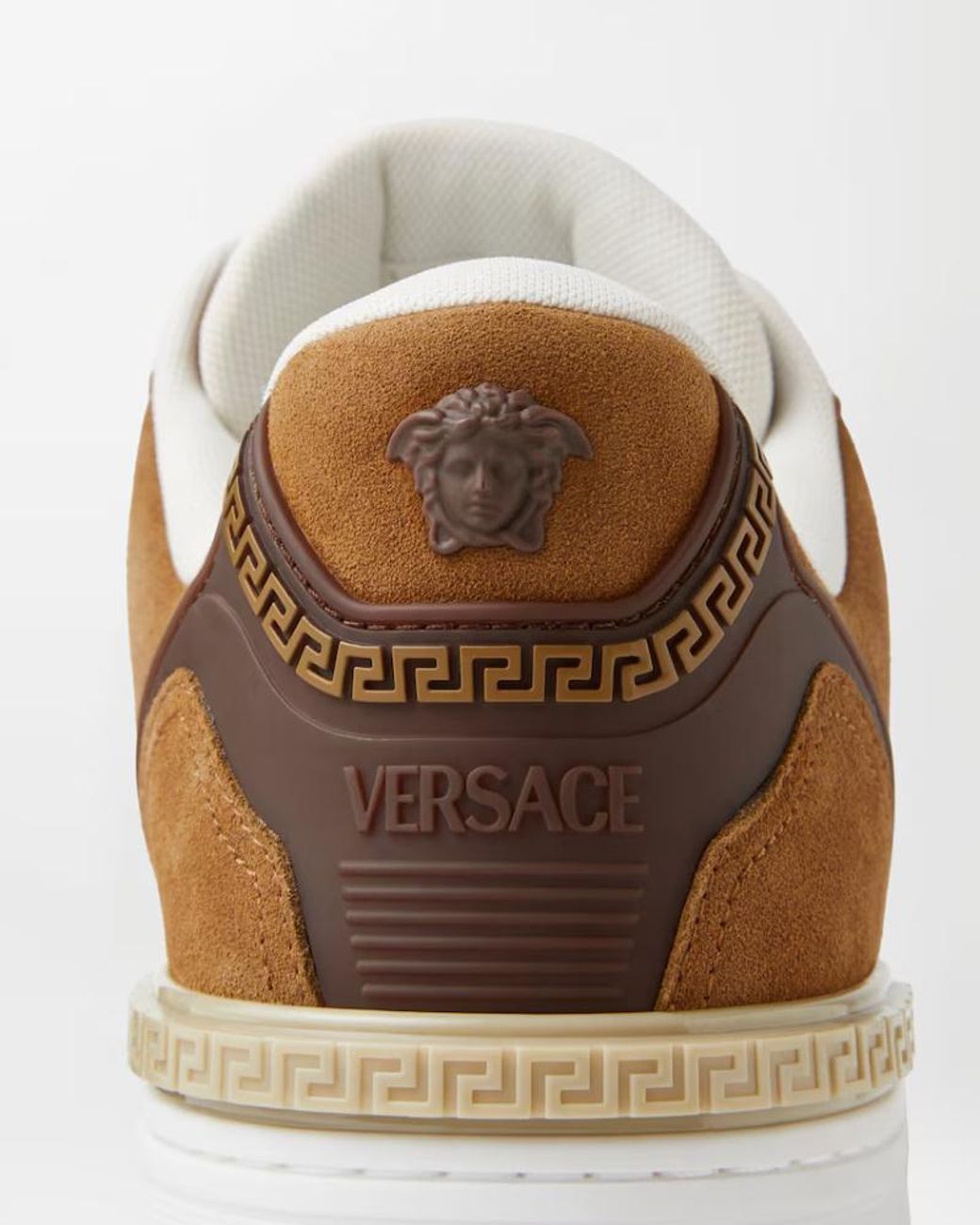 Versace Brown Biggie Basket Low Top Sneakers for men
