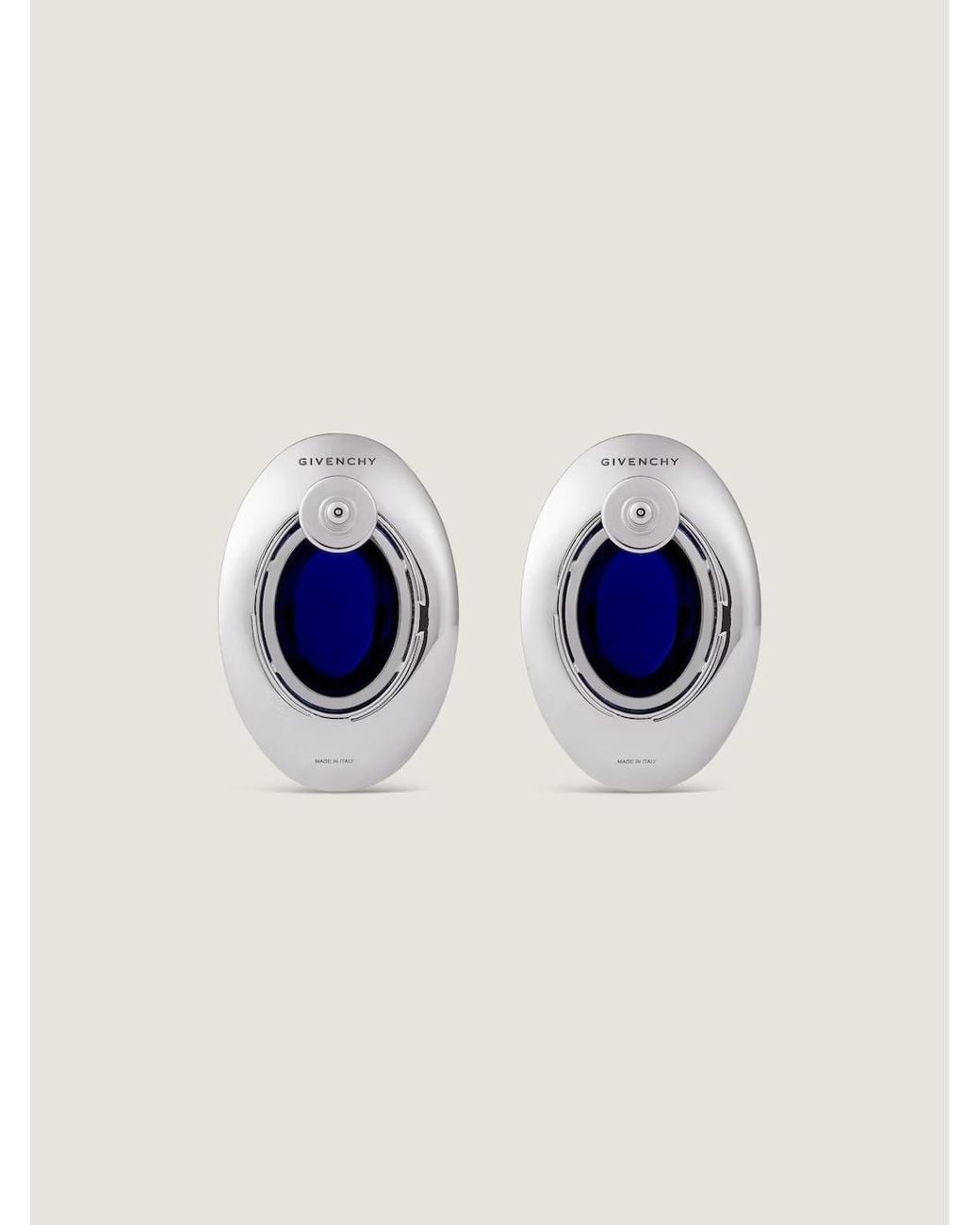 Givenchy Blue Sculpted Gem Earrings