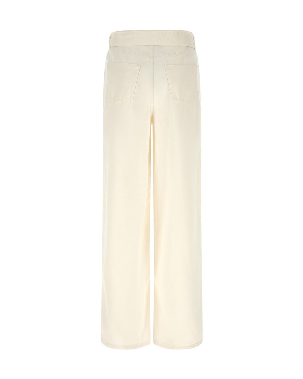 Twinset White Belted Wide-Leg Jeans