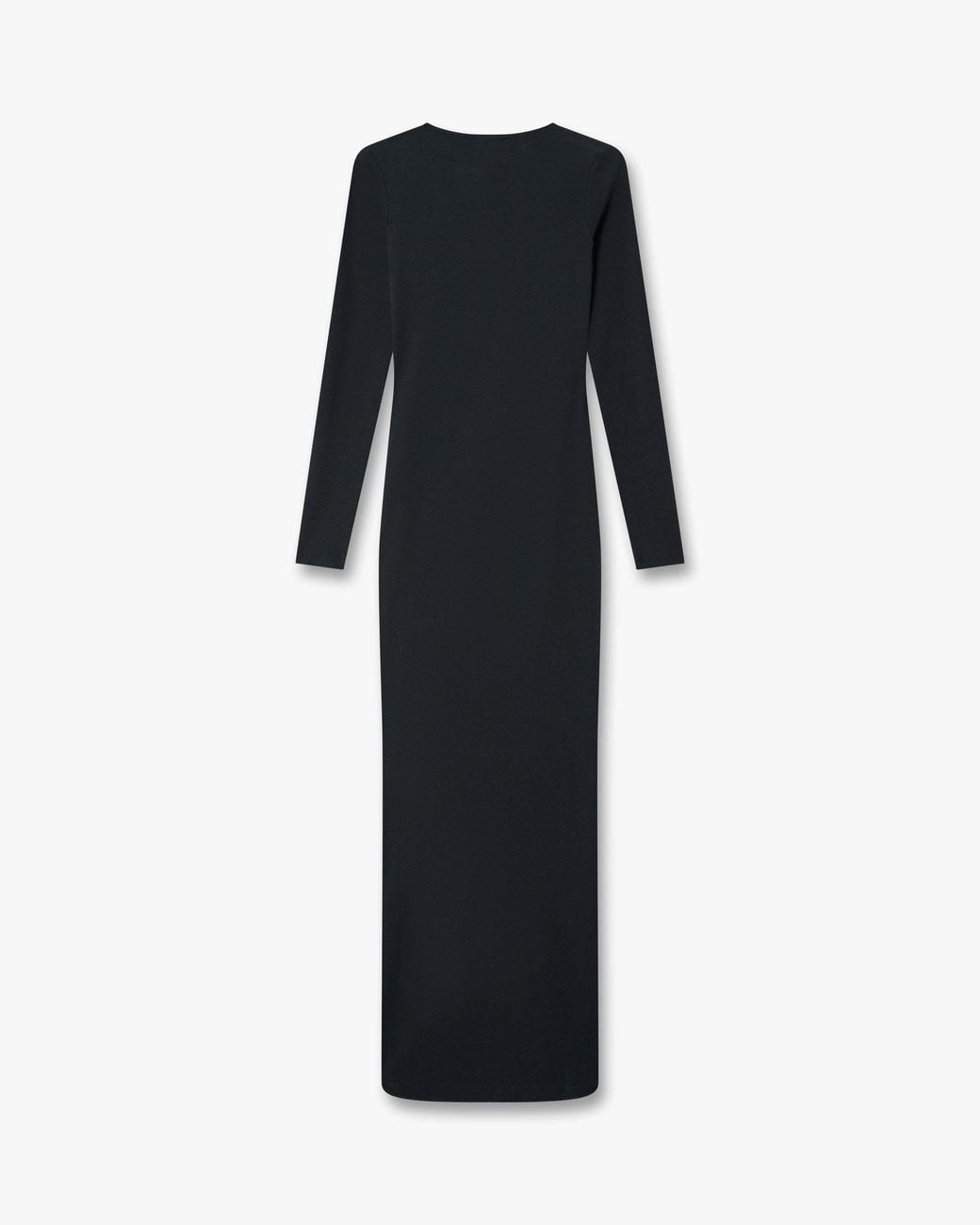 Casablanca Black Ribbed Jewellery Maxi Dress