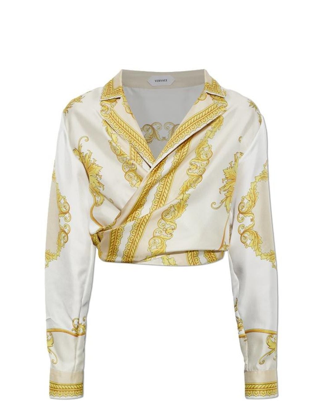 Versace Metallic Pattern-Printed Twill Shirt